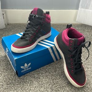 Adidas Pink Hightop Sneakers
